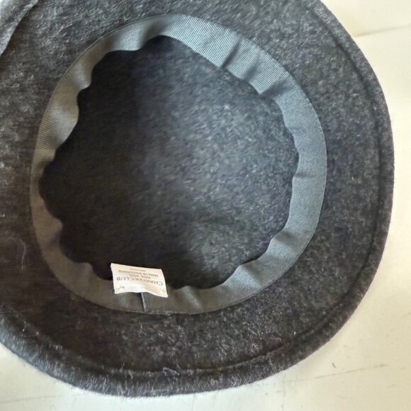 Charter Club Black Wool Cloche Womens Size M/L Vintage Style Flower Winter Hat - Picture 12 of 14